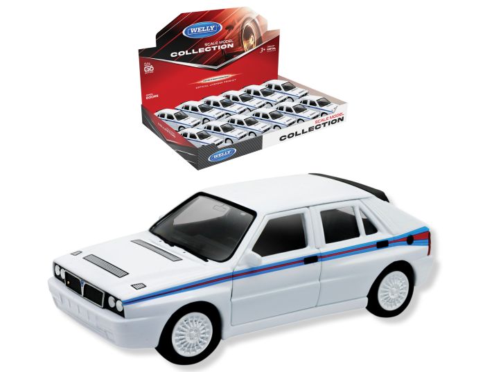 WELLY – Lancia Delta HF Integrale Evo. Martini 5 – Modellino cm12  – c/pull-back and go In espo da 12pz (xcm)…x12…x48